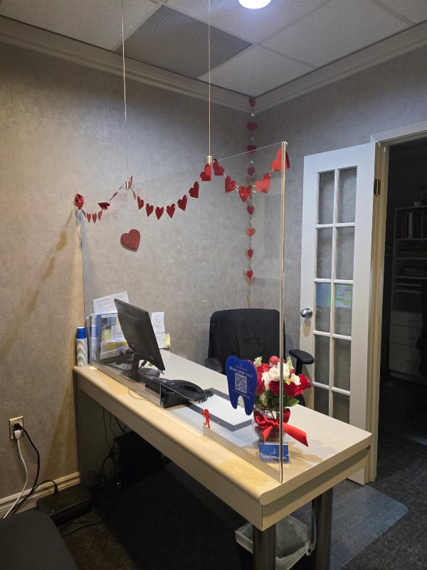 Shore Side Dentistry | Office decorated for Valentine's Day