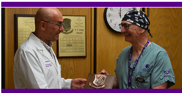 Dr. Taylor receives the 2021 C.Y.Lung Award from Western University | Shore Side dentistry Oakville