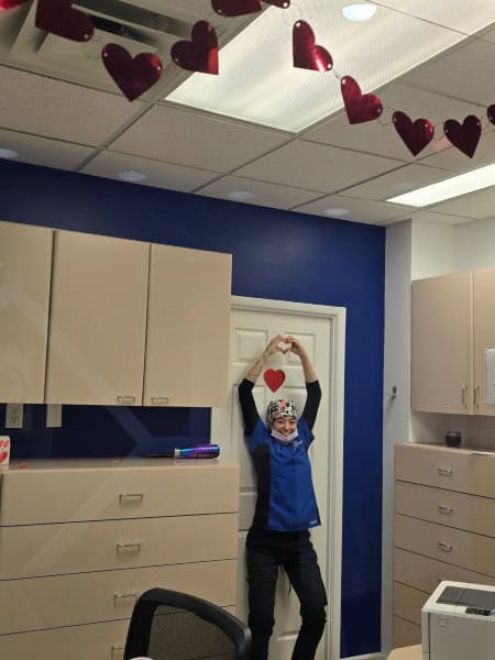 Shore Side Dentistry Team member Valentines Day | Shore Side dental Oakville